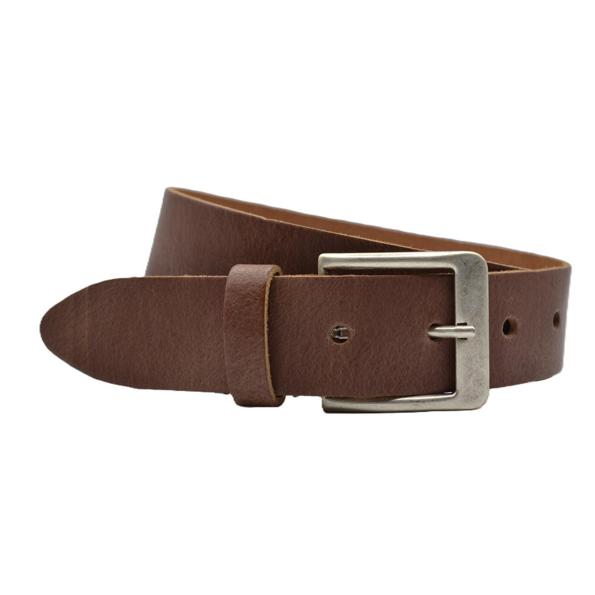 Donker cognac XXL 4cm brede split echt leren riem.