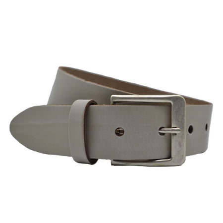 Ecru goedkope 4cm brede split echt leren riem.