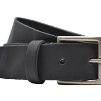 Antraciet goedkope 4cm brede split echt leren riem.