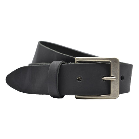 Antraciet goedkope 4cm brede split echt leren riem.