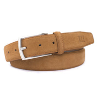 Cognac suede 35mm brede riem, Tresanti