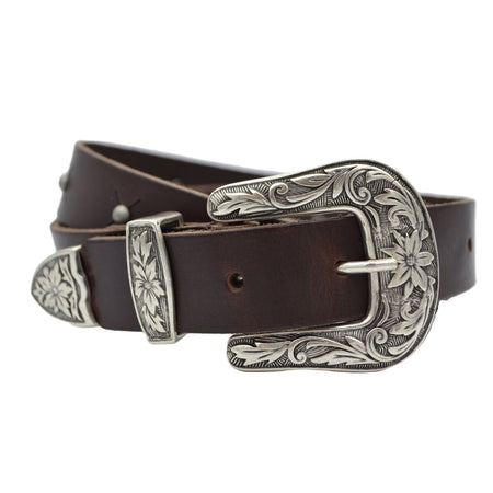 3cm brede bruine western riem