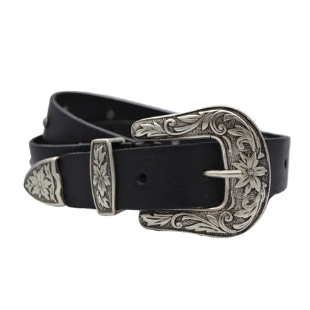 3cm brede zwarte western riem