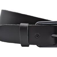4cm brede zwarte riem met zwarte gesp