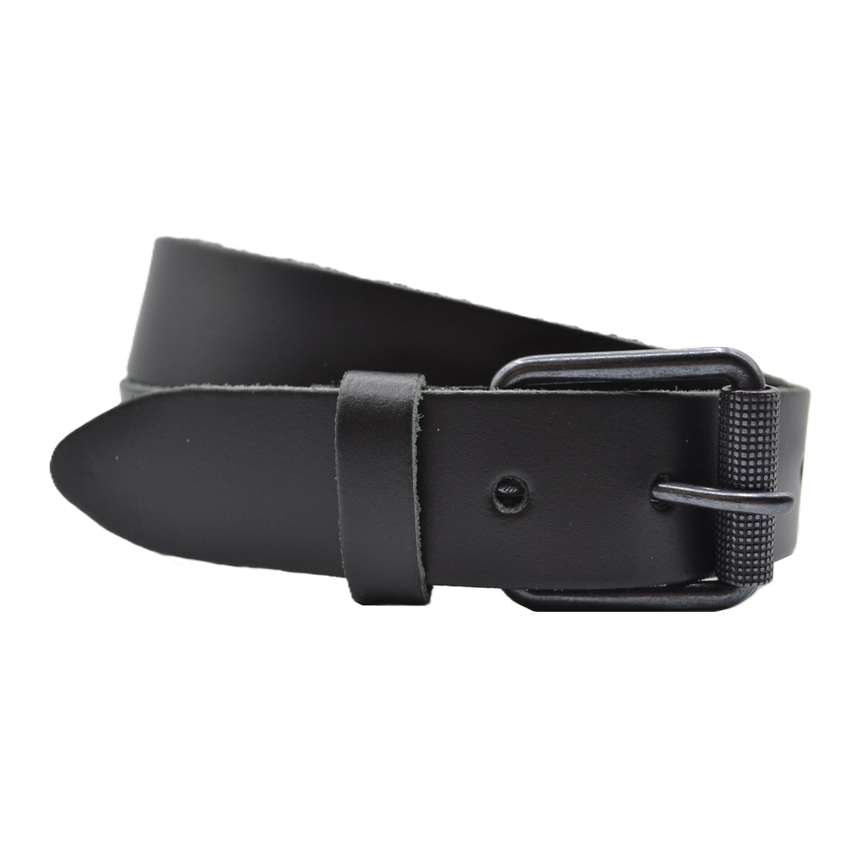 4cm brede zwarte riem met zwarte gesp