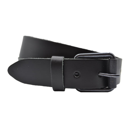 4cm brede zwarte riem met zwarte gesp