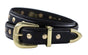 3cm brede zwarte riem met gouden studs